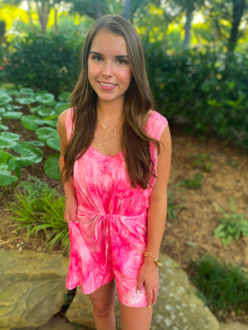 Pink Tie Dye Romper