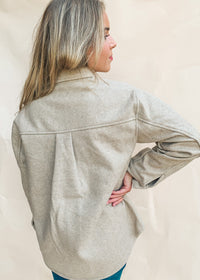 BEST SELLER! Oatmeal Fleece Oversized Solid Shacket