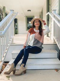 Fall Dreams Color Block Sweater