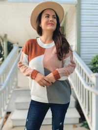 Fall Dreams Color Block Sweater